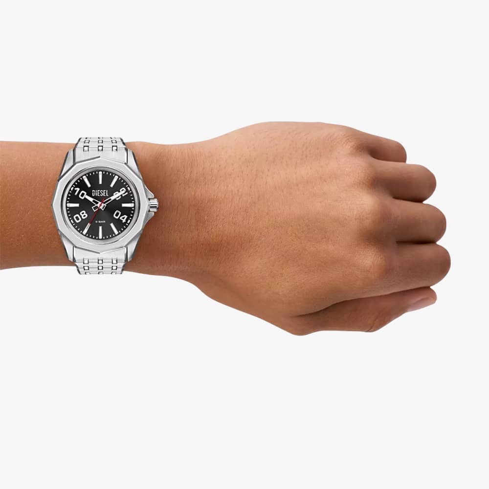 Diesel Mens Stinger Black Dial Bracelet Watch DZ2245