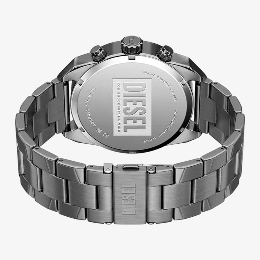 Diesel Mens Spiked Blue Chronograph Dial Bracelet Watch DZ4724