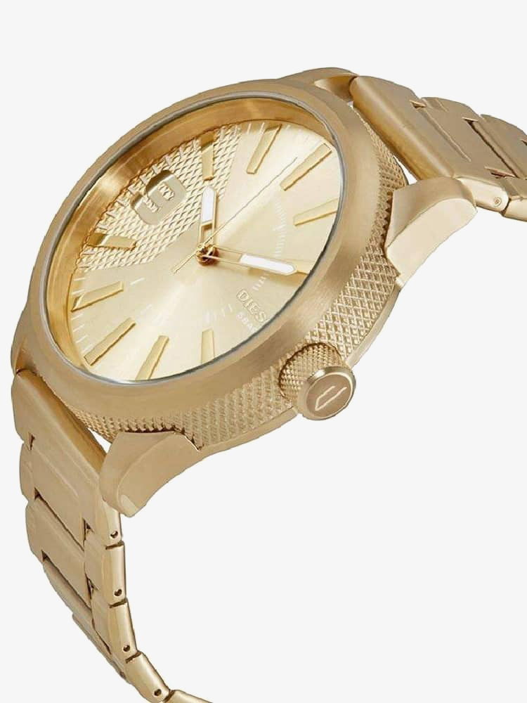 Diesel Mens Rasp Gold Tone Dial Bracelet Watch DZ1761