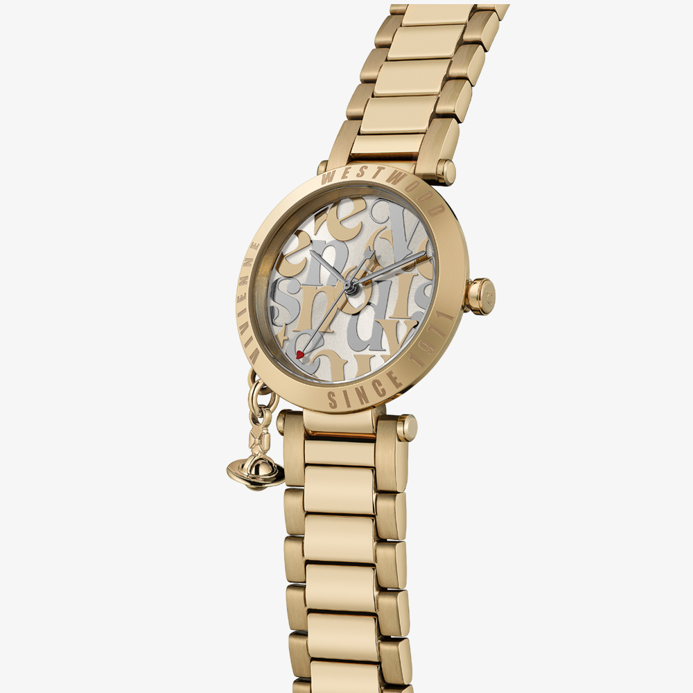 Vivienne Westwood Ladies Orb Logomania Champagne Watch VV315LWGGD 