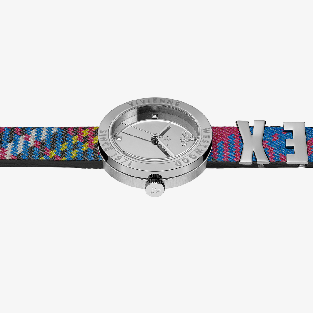 Vivienne Westwood Ladies Rebel Fabric Strap Watch VV303SLMT 