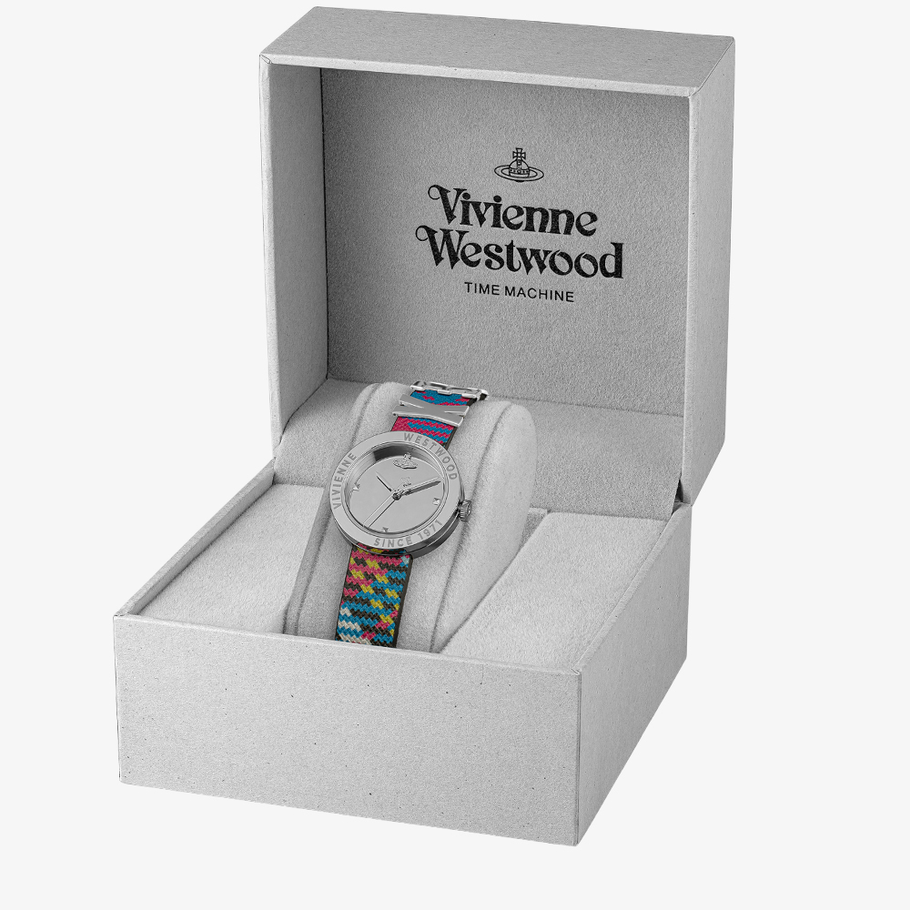 Vivienne Westwood Ladies Rebel Fabric Strap Watch VV303SLMT 