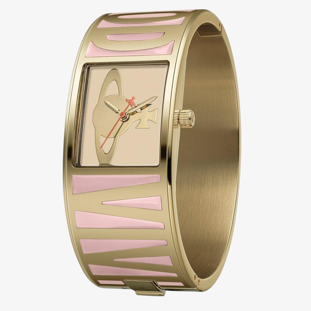 Vivienne Westwood Ladies Belvoir Pink & Gold Bangle Watch VV325LPKGD