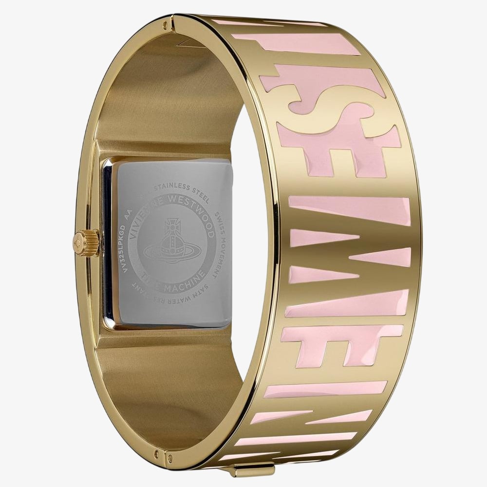 Vivienne Westwood Ladies Belvoir Pink & Gold Bangle Watch VV325LPKGD
