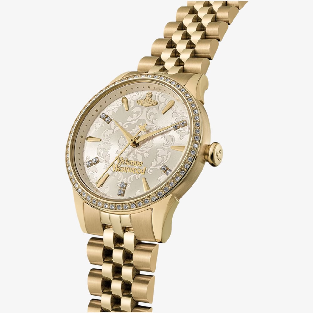Vivienne Westwood Ladies Little Wallace Gold Watch VV327LCPGD