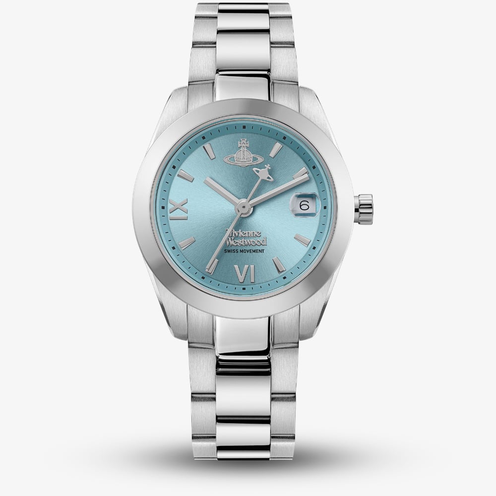 Vivienne Westwood Silver and Turquoise Fenchurch Watch