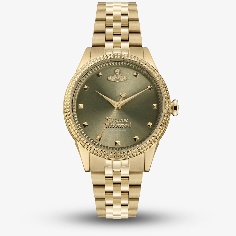 Vivienne Westwood Gold Olive Little Seymour Round Dial Watch