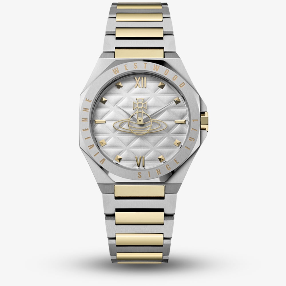 Vivienne Westwood Mens Aldgate Two Tone Silver Dial Watch VV344SWSG