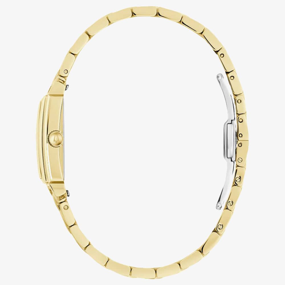 Bulova Sutton Gold Rectangular Watch 9L177