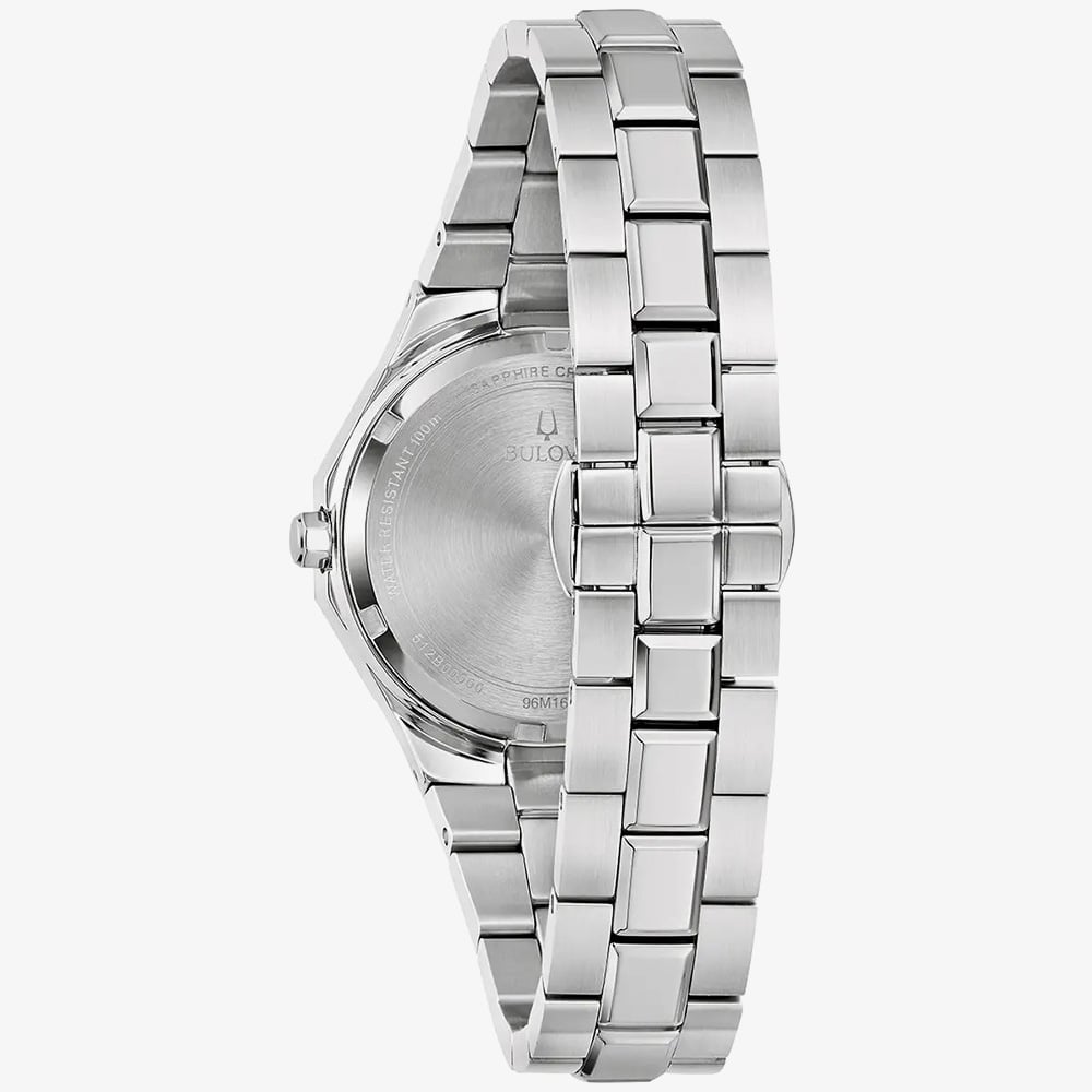 Bulova Ladies Prestige Purple Dial Stainless Steel Watch 96M168