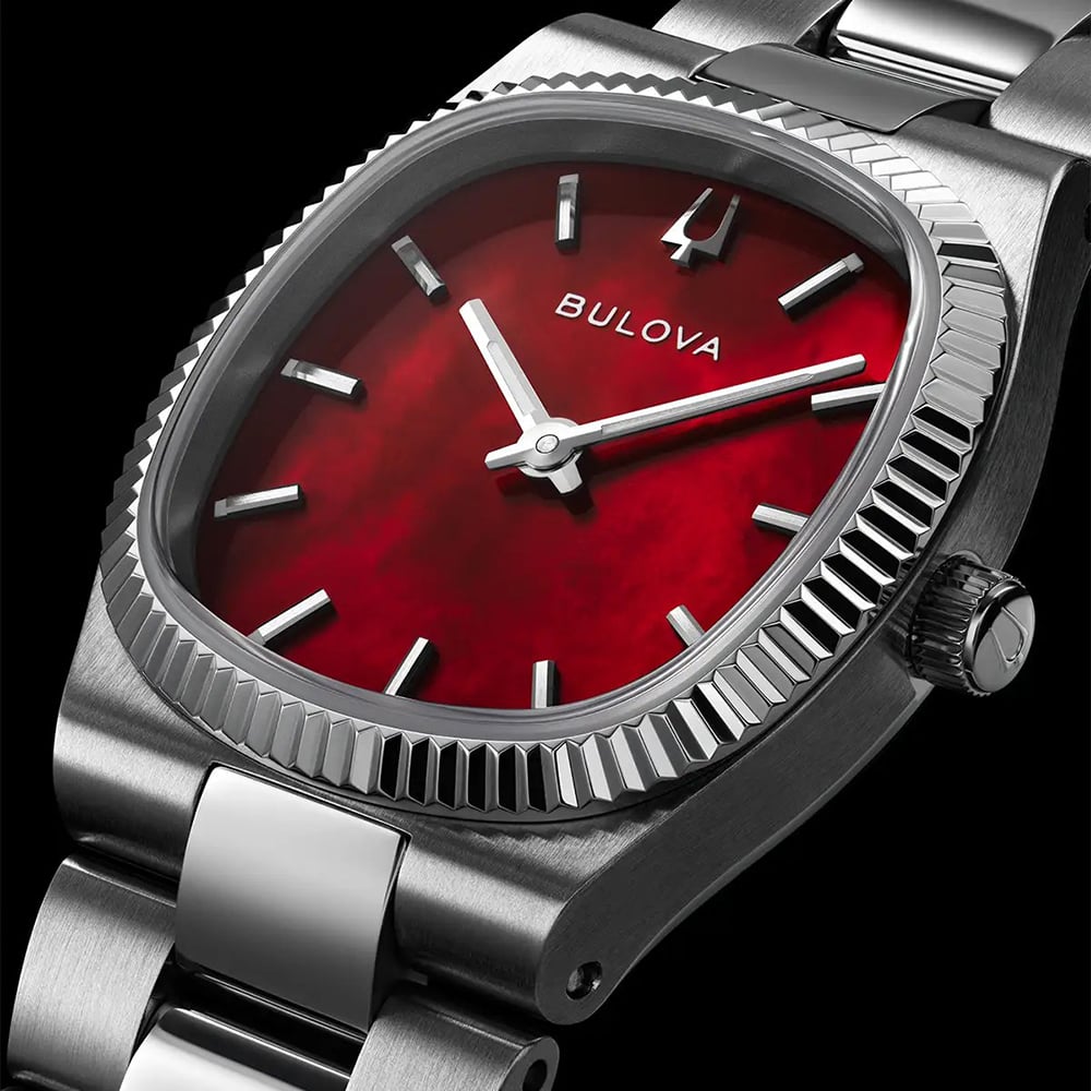 Bulova Ladies Super Seville Mini Red Bracelet Watch 96L354