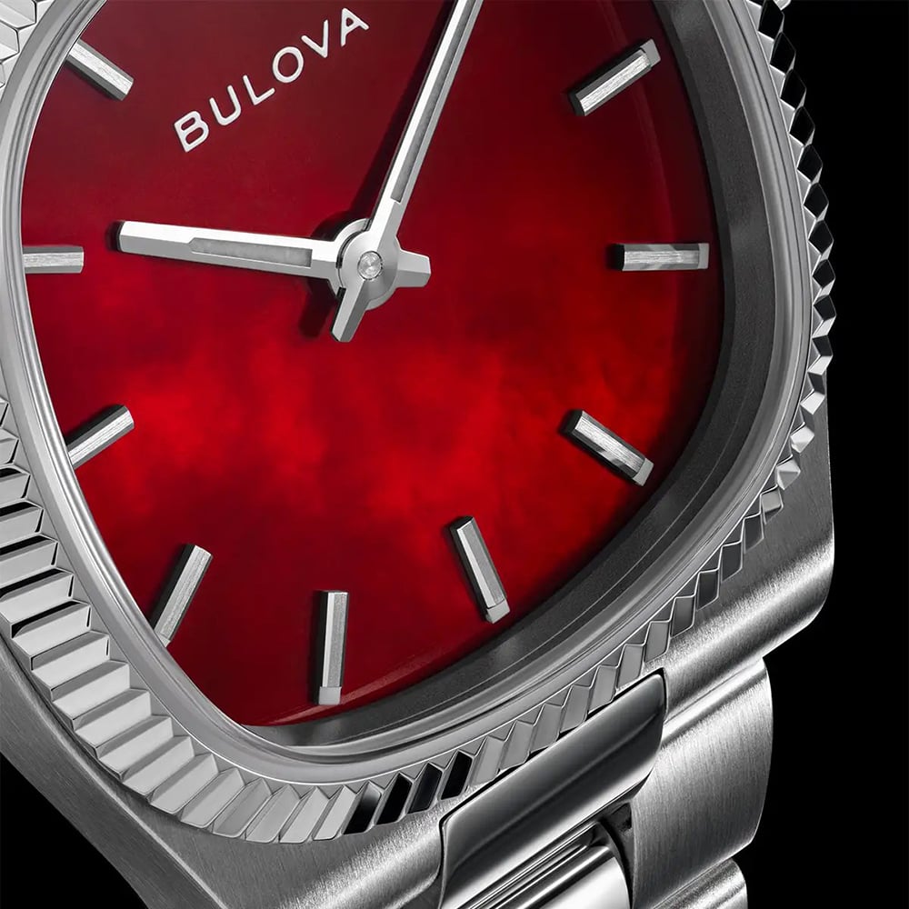 Bulova Ladies Super Seville Mini Red Bracelet Watch 96L354