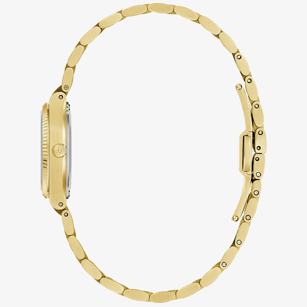 Bulova Ladies Super Seville Mini Gold Tone Bracelet Watch 97L189