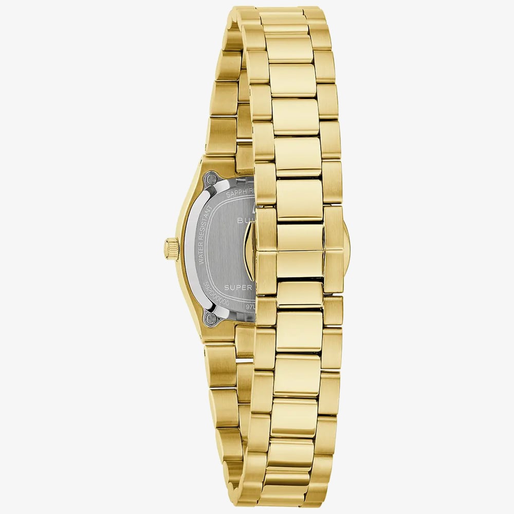 Bulova Ladies Super Seville Mini Gold Tone Bracelet Watch 97L189