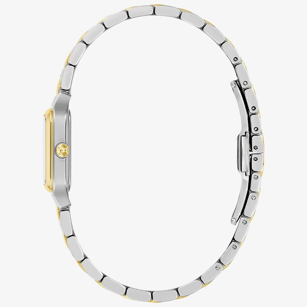 Bulova Ladies Sutton Square Two Colour Bracelet Watch 98L330