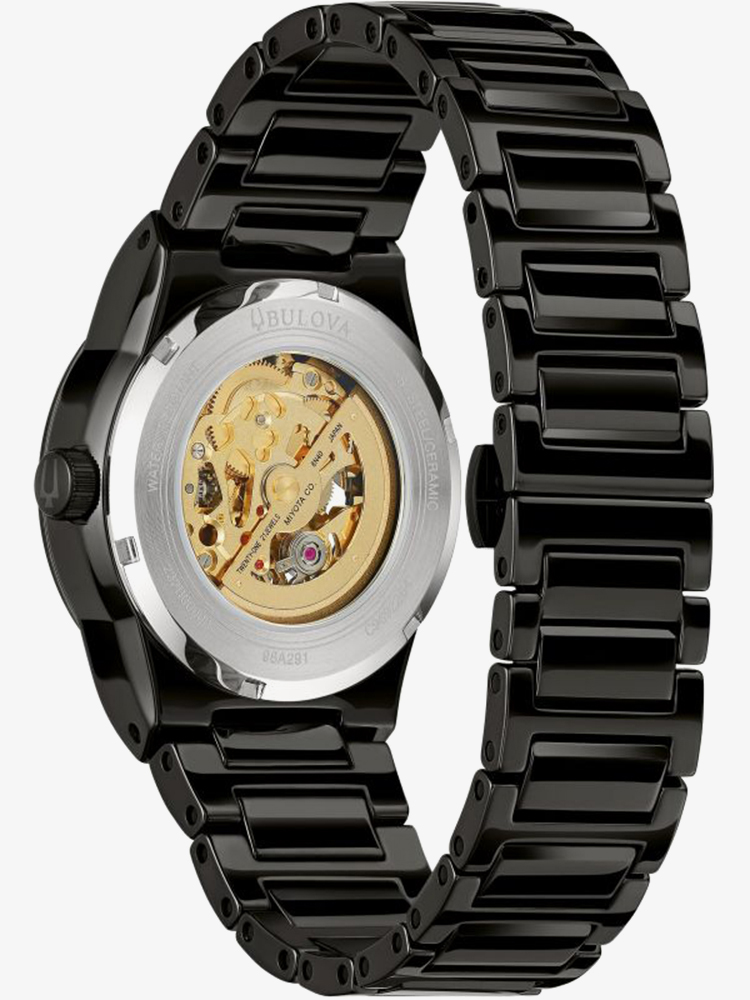 Bulova Mens Modern Millennia Black Automatic Watch 98A291