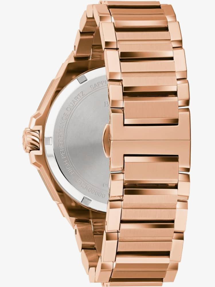Bulova Mens Precisionist X Rose Gold Plated Watch 97D129