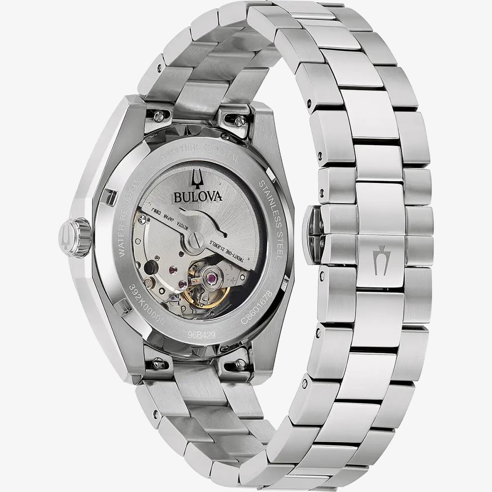Bulova Mens Surveyor Stainless Steel Green Dial Watch 96B429