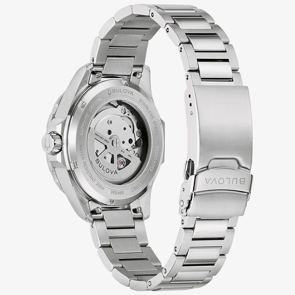 Bulova Mens Marine Star Blue Bracelet Watch 98B466