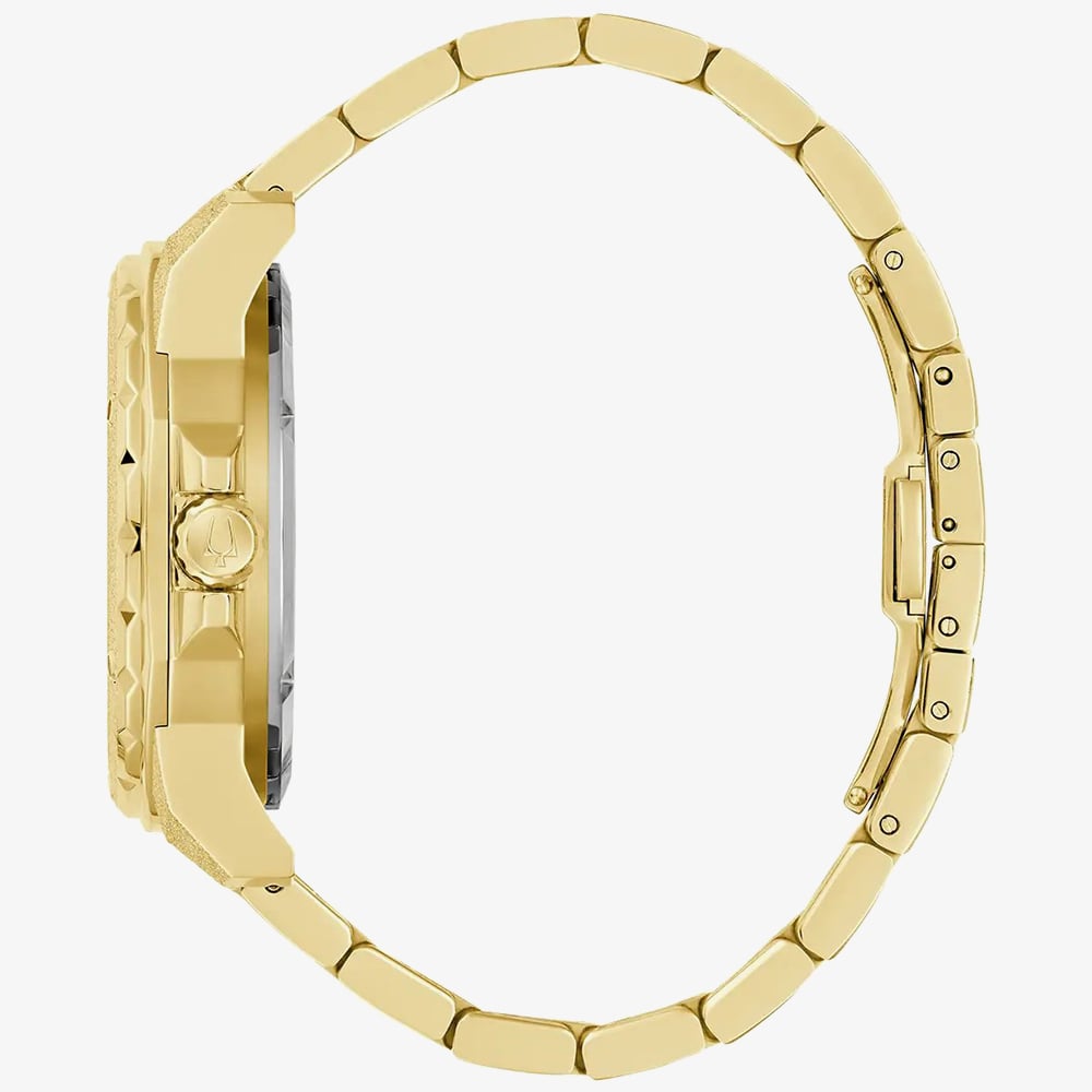 Bulova Mens Marine Star Marc Anthony Gold Tone Bracelet Watch 97A200