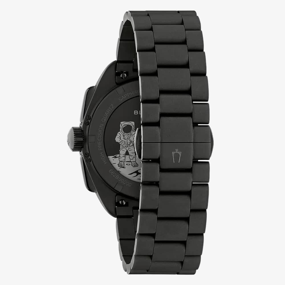 Bulova Mens Limited Edition Lunar Pilot 'Black Hole' Chronograph Dial Watch 98A335
