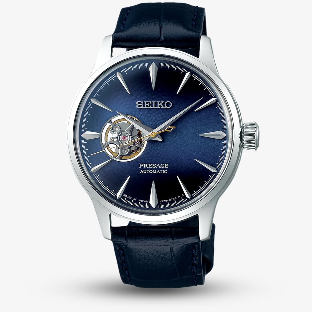 Seiko Mens Presage Cocktail Time Blue Moon Watch SSA405J1
