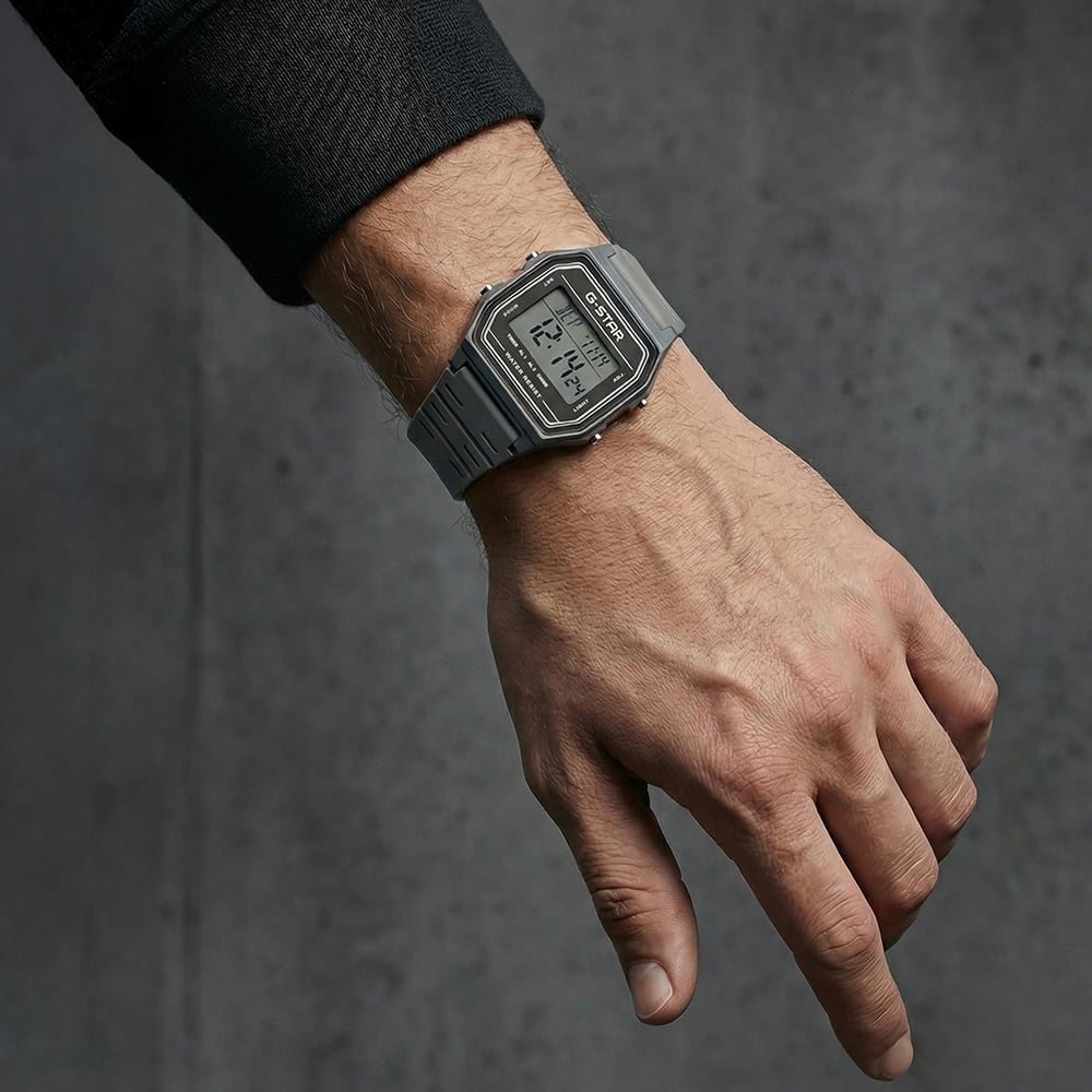 G Star Gridline Grey Digital Strap Watch GSW.501.01