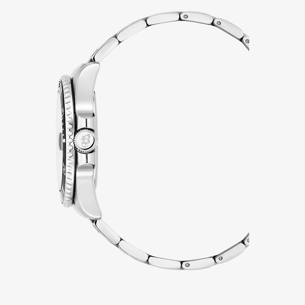 Jacques du Manoir Mens Pro Scuba Black Dial Stainless Steel Bracelet Watch JWG02801