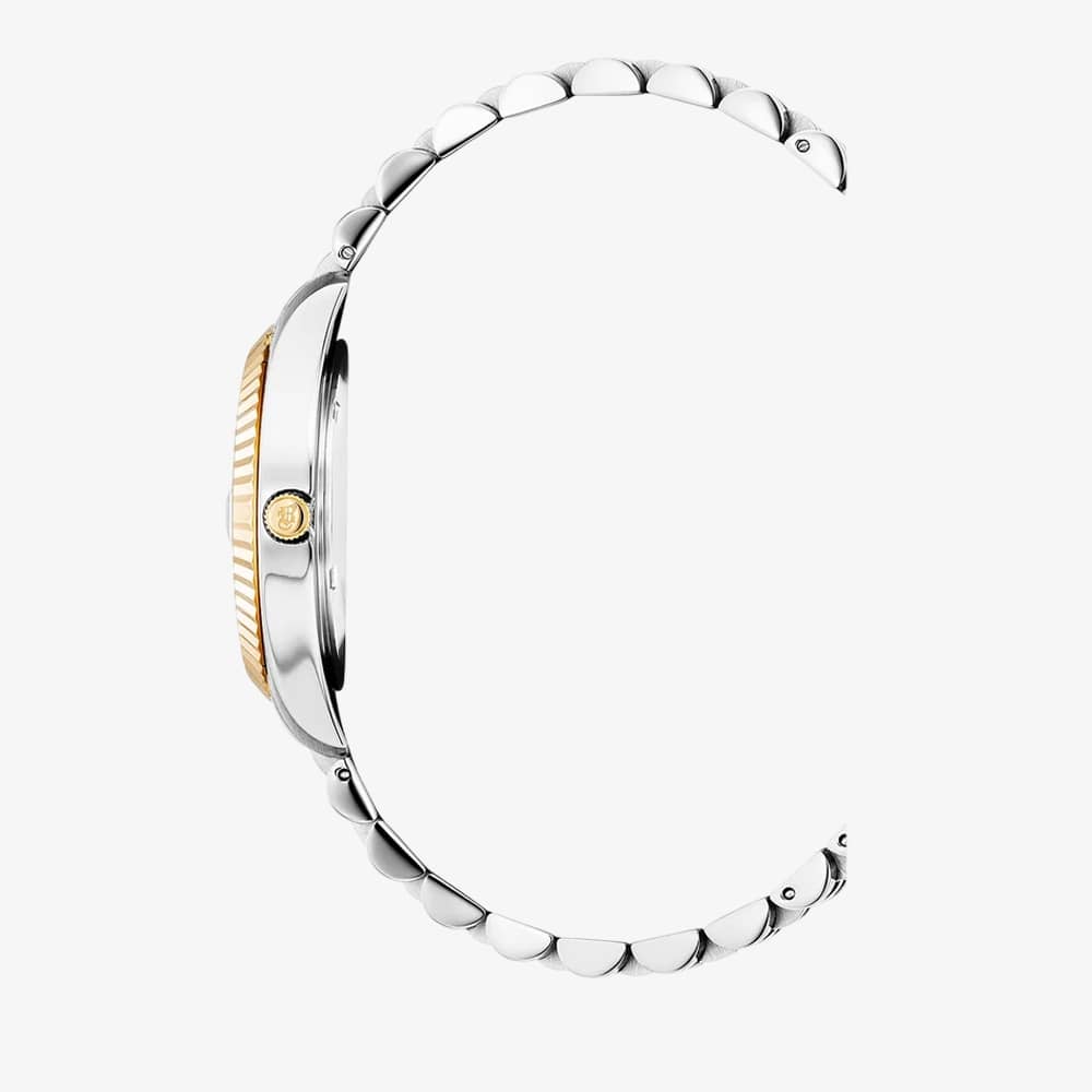 Jacques du Manoir Ladies Inspiration Elegance Gold Dial Two Tone Stainless Steel Bracelet Watch JWL01201