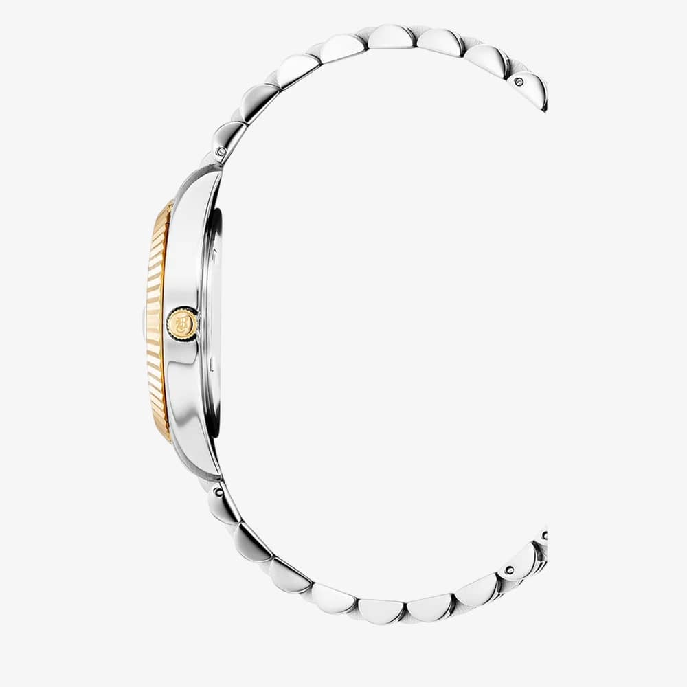 Jacques du Manoir Ladies Inspiration Elegance White Mother Of Pearl Dial Two Tone Stainless Steel Bracelet Watch JWL01204