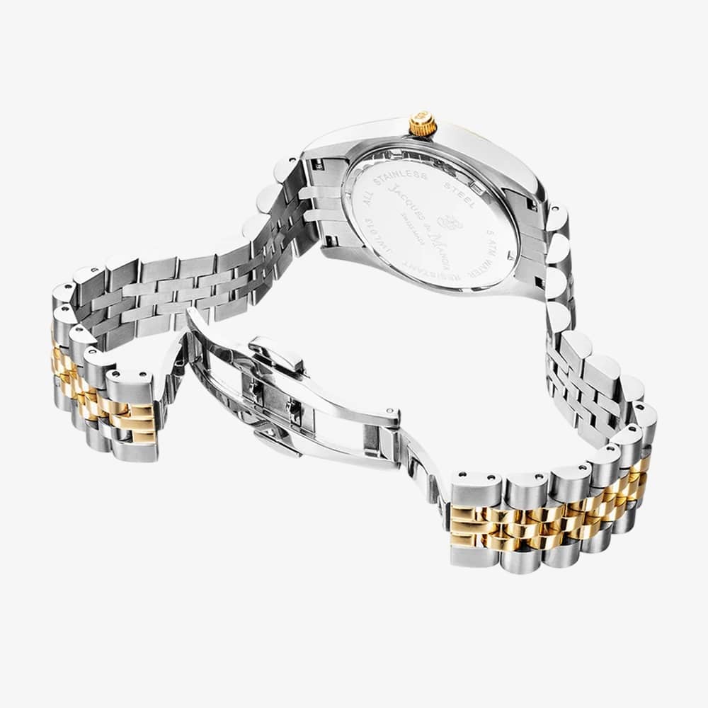 Jacques du Manoir Ladies Inspiration Passion Grey Dial Two Tone Stainless Steel Bracelet Watch JWL01801