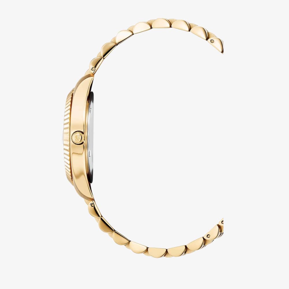 Jacques du Manoir Ladies Inspiration Passion Gold Dial Stainless Steel Bracelet Watch JWL01804