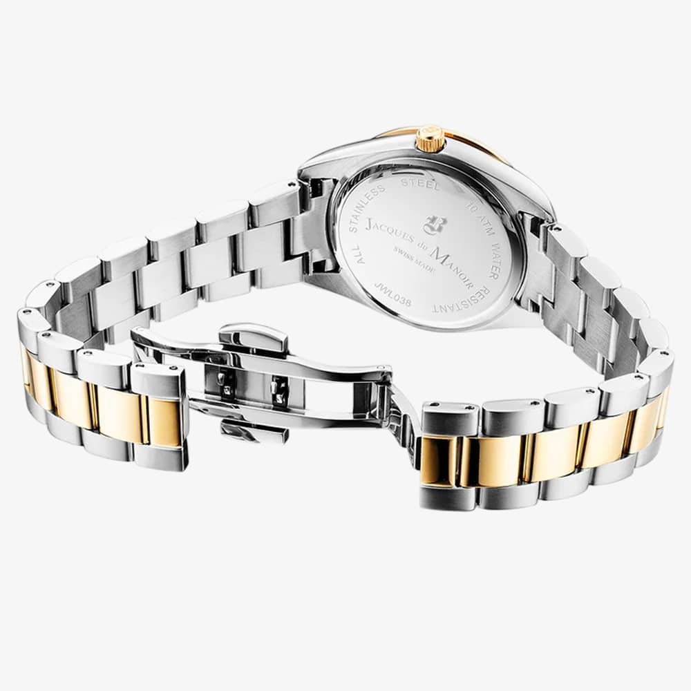 Jacques du Manoir Ladies Allure Blue Dial Two Tone Stainless Steel Bracelet Watch JWL03805