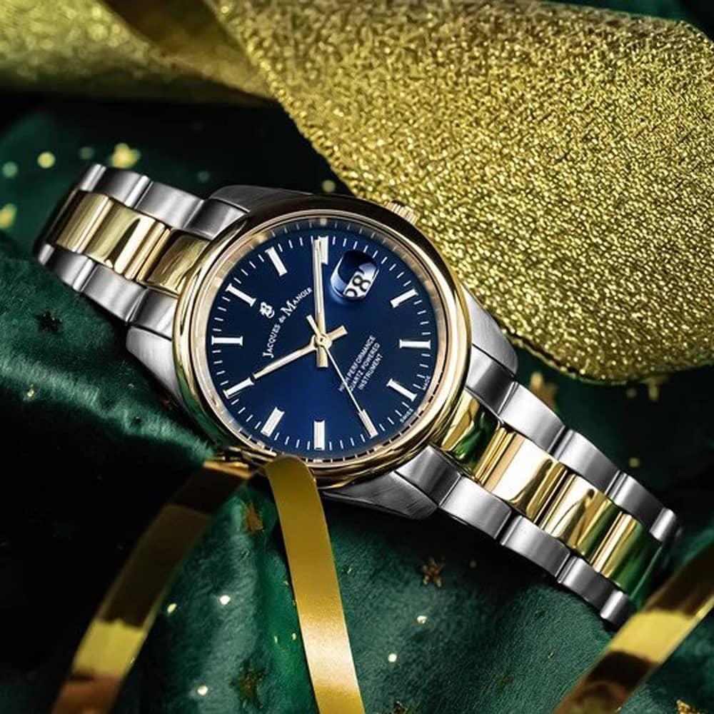 Jacques du Manoir Ladies Allure Blue Dial Two Tone Stainless Steel Bracelet Watch JWL03805