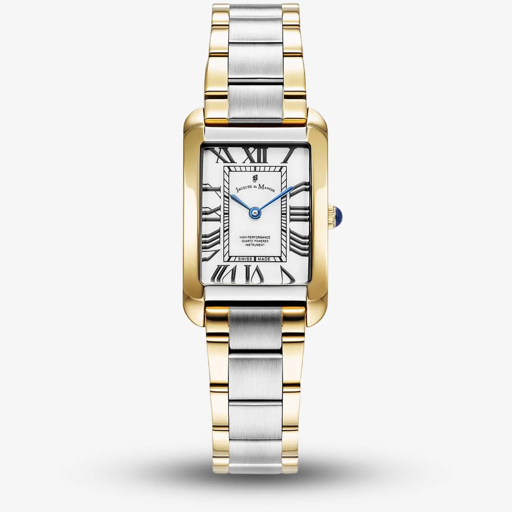 Jacques du Manoir Ladies Emily White Dial Two Tone Bracelet Watch JWL05803