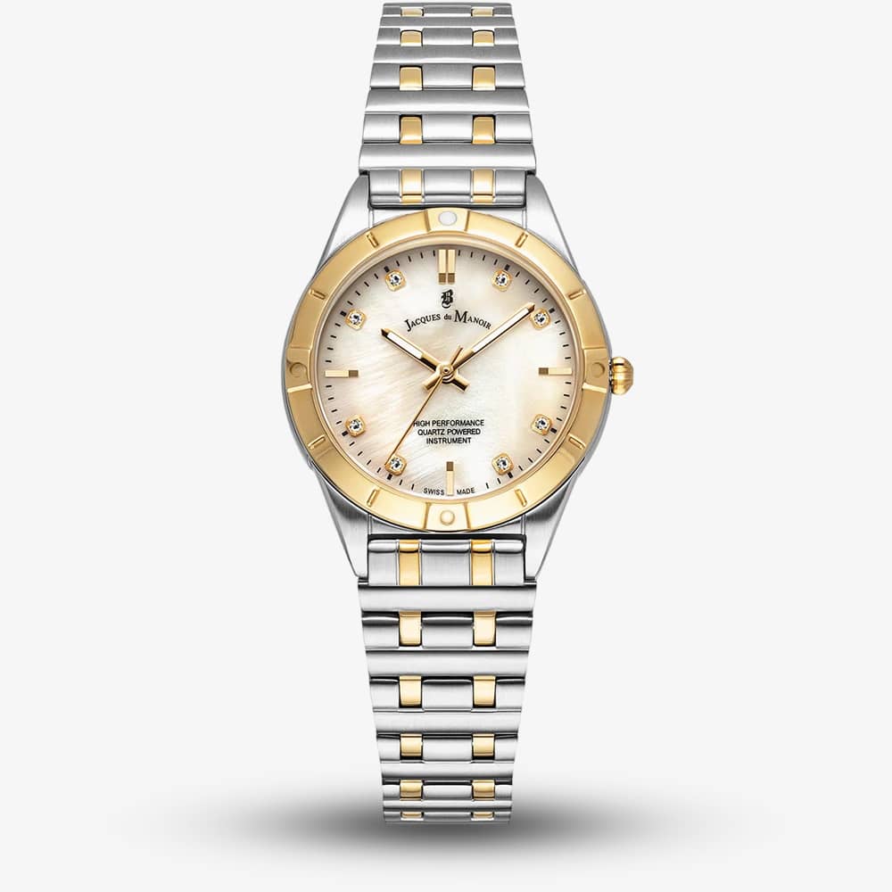 Jacques du Manoir Ladies Leonie Gold Mother Of Pearl Dial Bracelet Watch JWL05903