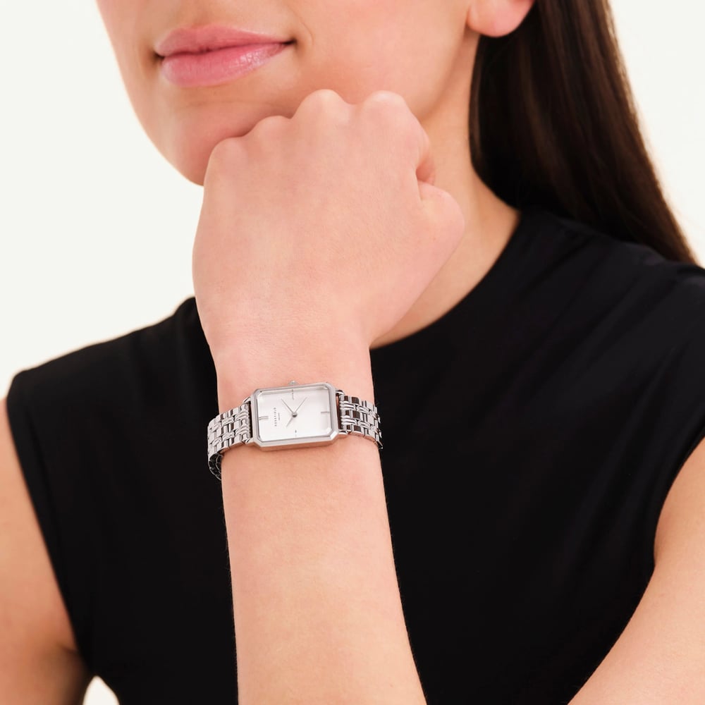 ROSEFIELD Ladies Octagon Silver Dial Bracelet Watch OCWSS-O41