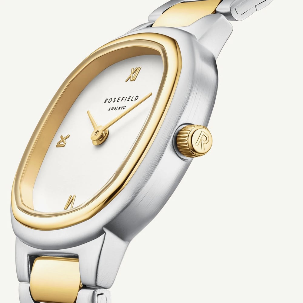 ROSEFIELD Ladies Gaia XS White Dial Two Tone Bracelet Watch ORCDSD-OR06