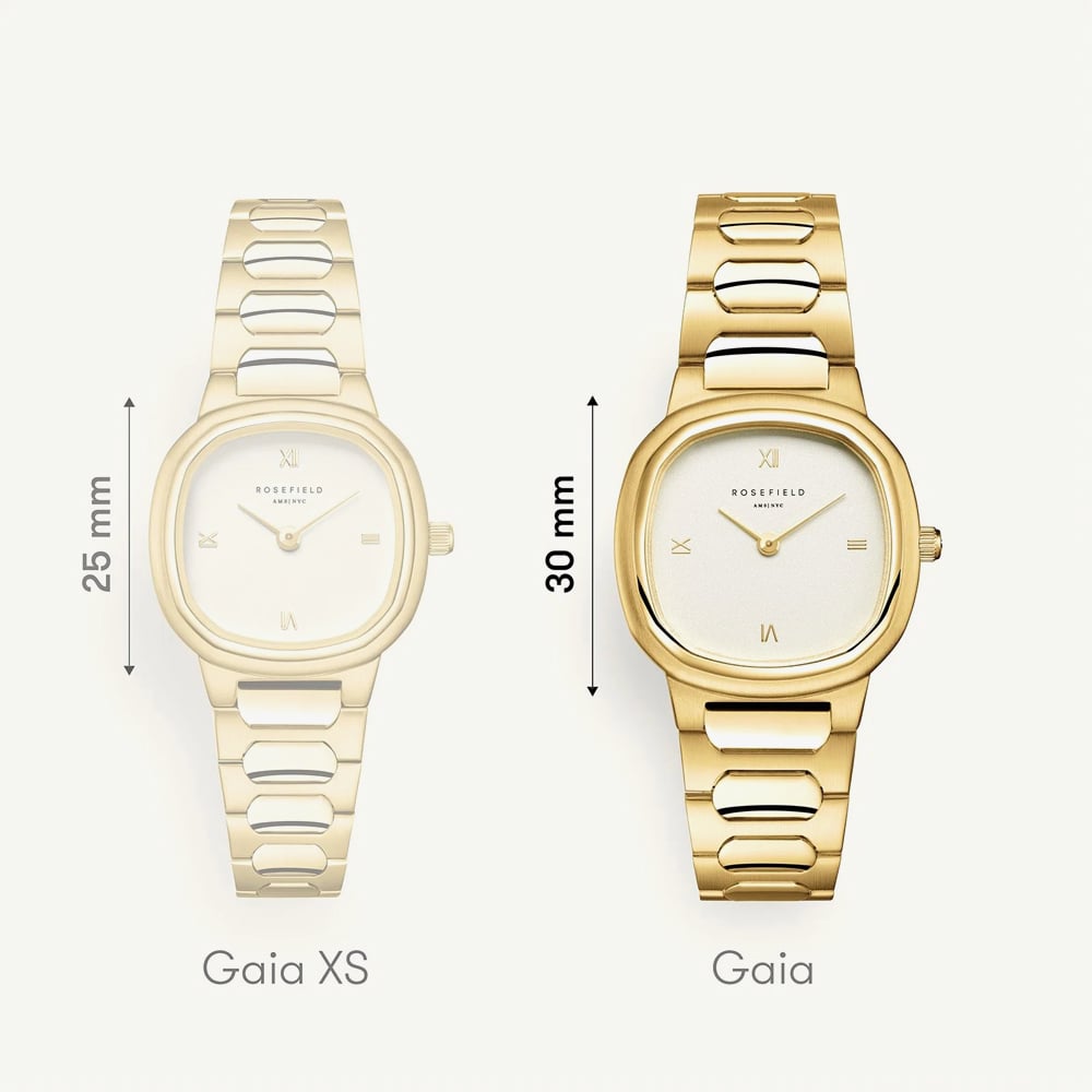 ROSEFIELD Ladies Gaia White Dial Golden Bracelet Watch ORCGSG-OR01