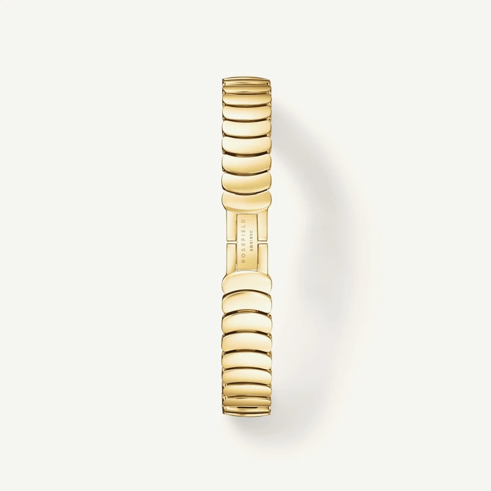 ROSEFIELD Ladies Ovale White Dial Golden Bracelet Watch OVWGSG-OV19
