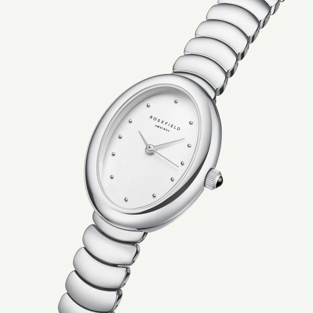 ROSEFIELD Ladies Ovale White Dial Bracelet Watch OVWSSS-OV20