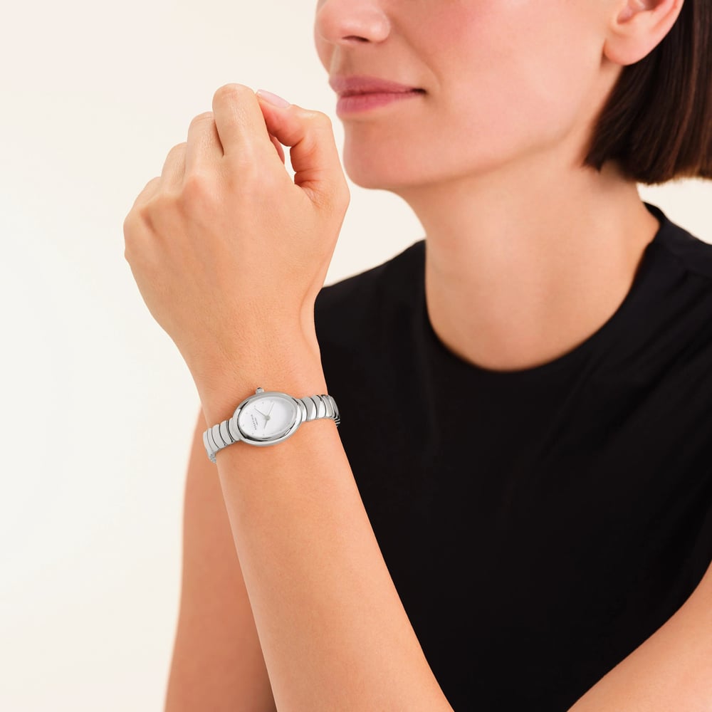 ROSEFIELD Ladies Ovale White Dial Bracelet Watch OVWSSS-OV20