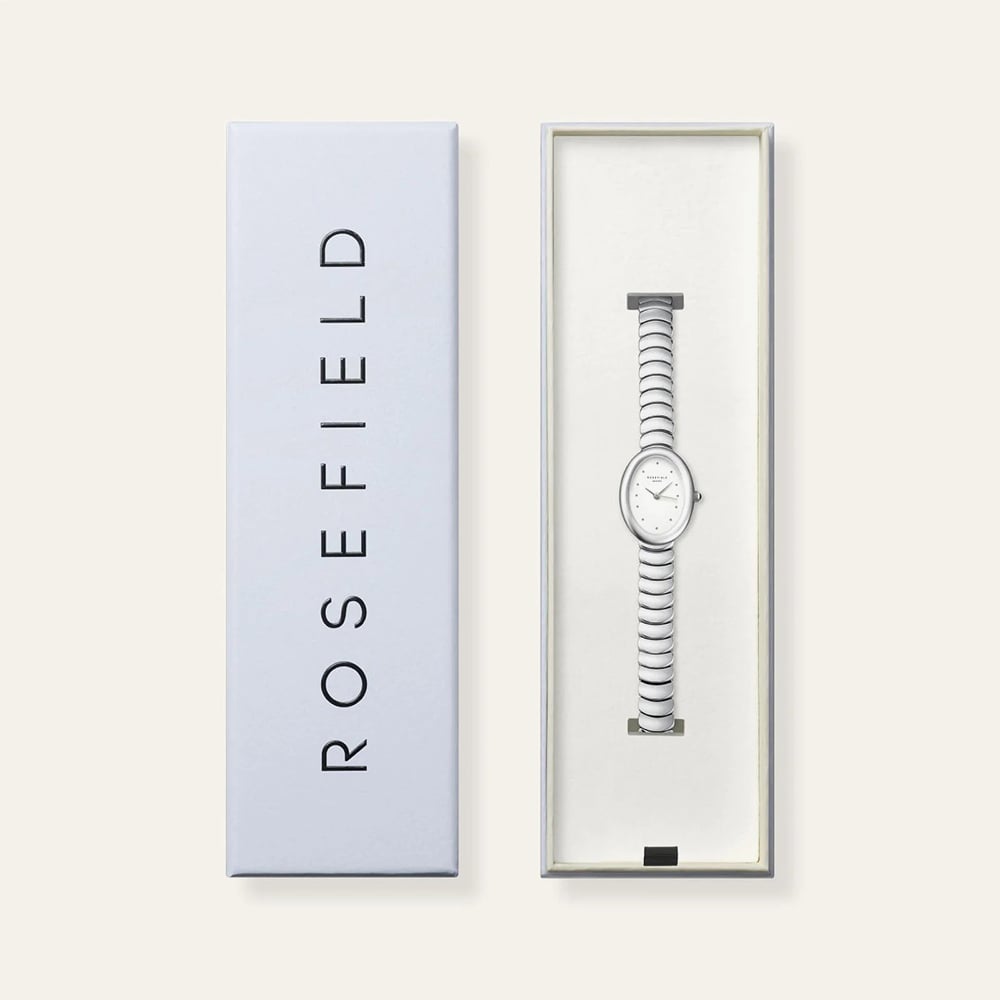 ROSEFIELD Ladies Ovale White Dial Bracelet Watch OVWSSS-OV20