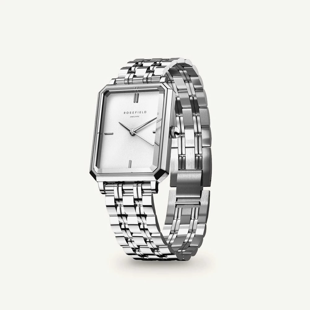ROSEFIELD Ladies Octagon XS Silver Dial Bracelet Watch OWGSS-O63