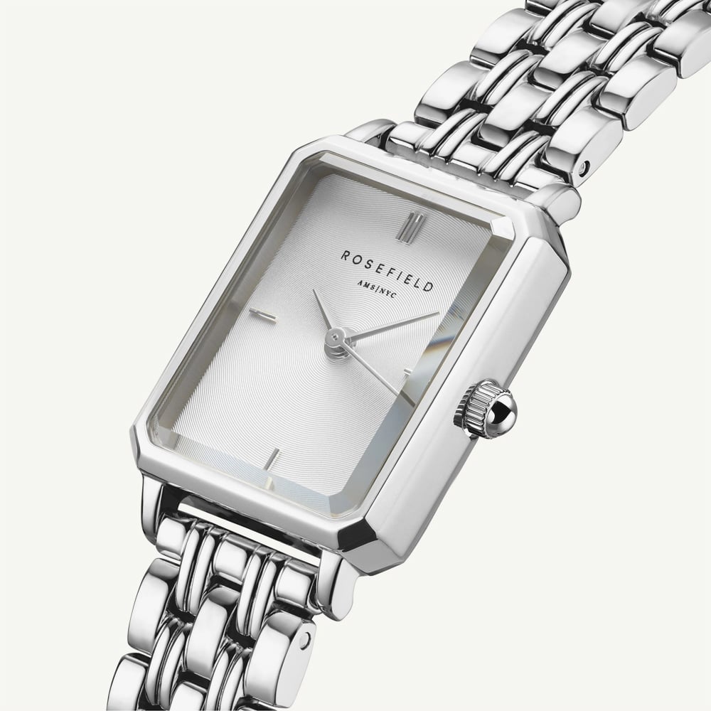 ROSEFIELD Ladies Octagon XS Silver Dial Bracelet Watch OWGSS-O63