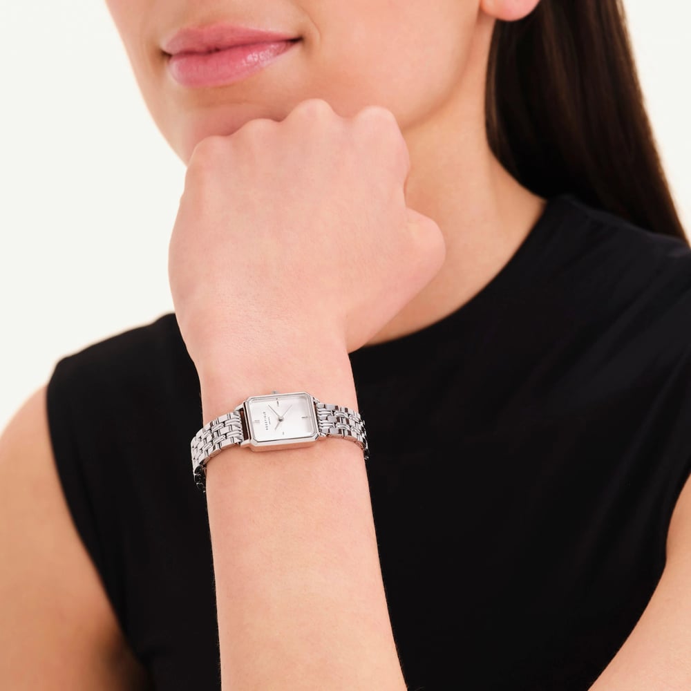 ROSEFIELD Ladies Octagon XS Silver Dial Bracelet Watch OWGSS-O63