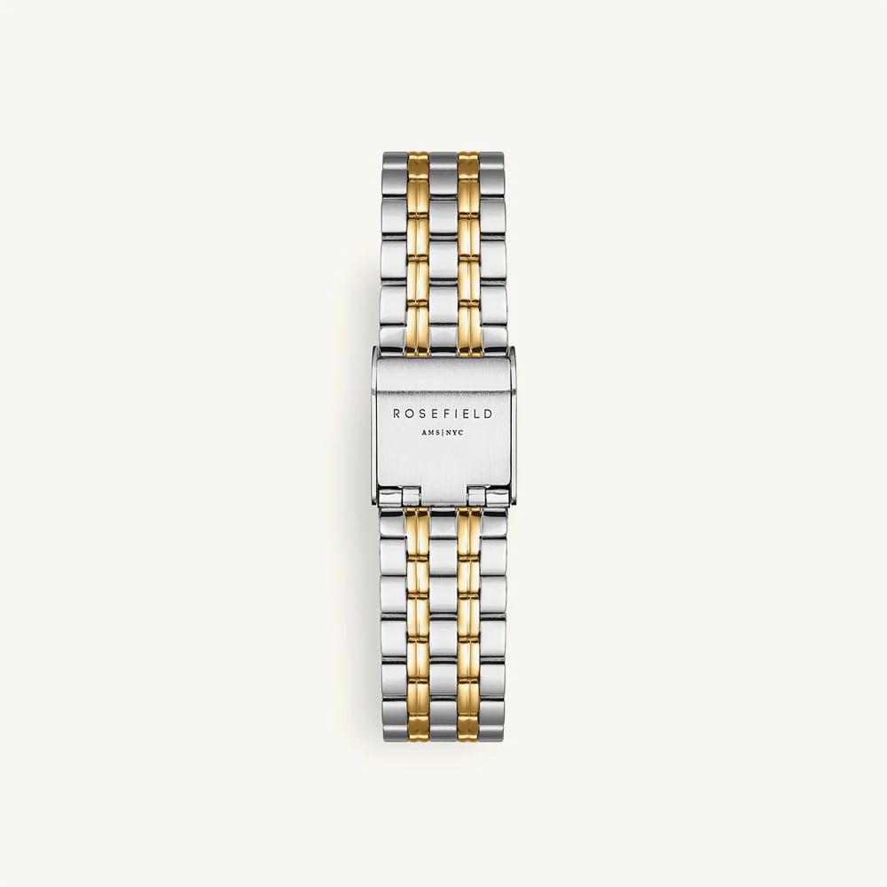 ROSEFIELD Ladies Octagon Silver Dial Two Tone Bracelet Watch OWSSSG-O48