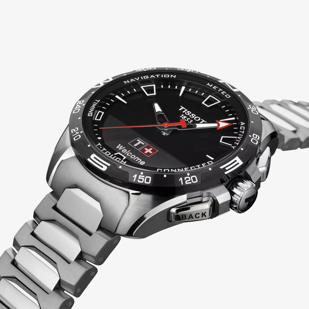 Tissot Mens T-Touch Connect Solar Black Bracelet Smartwatch T121.420.44.051.00