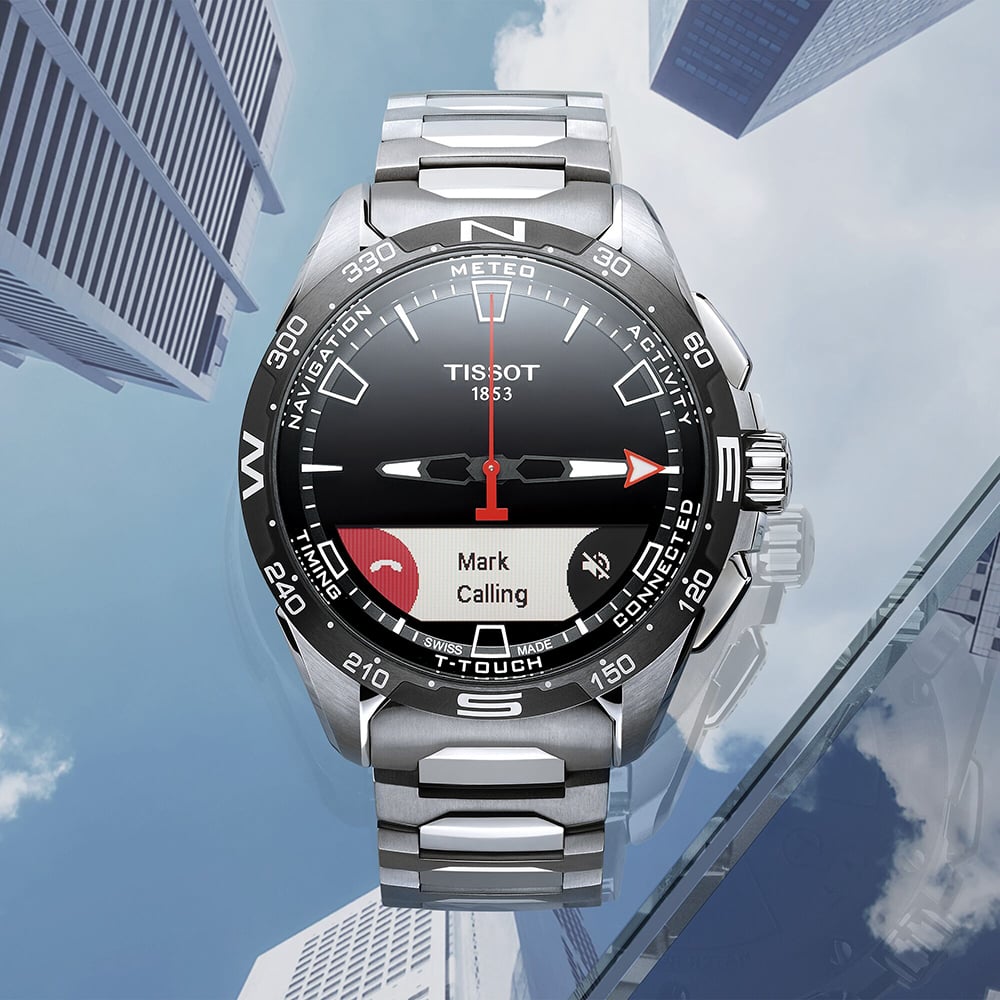 Tissot Mens T-Touch Connect Solar Black Bracelet Smartwatch T121.420.44.051.00