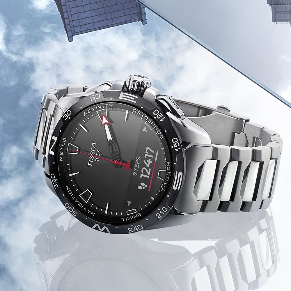 Tissot Mens T-Touch Connect Solar Black Bracelet Smartwatch T121.420.44.051.00